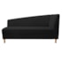 Recamier Divã Valéria 140cm Lado Esquerdo Corano Preto - Amarena Móveis