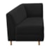 Recamier Divã Valéria 140cm Lado Esquerdo Corano Preto - Amarena Móveis