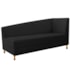 Recamier Divã Valéria 140cm Lado Esquerdo Corano Preto - Amarena Móveis