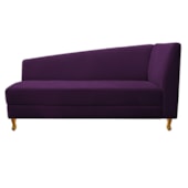 Recamier Divã Valéria 140cm Lado Esquerdo Suede Roxo - Amarena Móveis