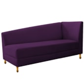Recamier Divã Valéria 140cm Lado Esquerdo Suede Roxo - Amarena Móveis
