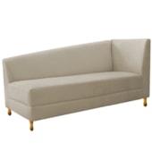 Recamier Divã Valéria 160cm Lado Esquerdo Suede Bege - Amarena Móveis