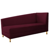 Recamier Divã Valéria 160cm Lado Esquerdo Suede Bordô - Amarena Móveis