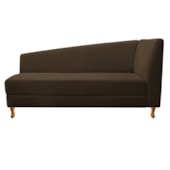 Recamier Divã Valéria 160cm Lado Esquerdo Suede Marrom - Amarena Móveis