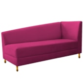 Recamier Divã Valéria 160cm Lado Esquerdo Suede Pink - Amarena Móveis