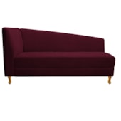 Recamier Divã Valéria 185cm Lado Direito Suede Bordô - Amarena Móveis