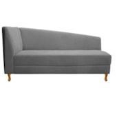 Recamier Divã Valéria 185cm Lado Direito Suede Cinza - Amarena Móveis