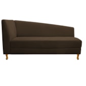 Recamier Divã Valéria 185cm Lado Direito Suede Marrom - Amarena Móveis