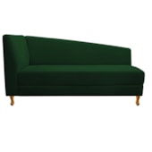 Recamier Divã Valéria 185cm Lado Direito Suede Verde - Amarena Móveis