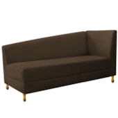 Recamier Divã Valéria 185cm Lado Esquerdo Suede Marrom - Amarena Móveis