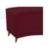 Recamier Divã Yasmim Baú 140 cm Estofado 2 Lugares Casal Para Sala de Estar Quarto Suede Bordô - Amarena