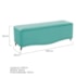 Recamier Divã Yasmim Baú 160 cm Estofado 2 Lugares Queen Size Para Sala de Estar Quarto Suede Azul Tiffany - Amarena