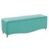 Recamier Divã Yasmim Baú 160 cm Estofado 2 Lugares Queen Size Para Sala de Estar Quarto Suede Azul Tiffany - Amarena