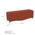 Recamier Divã Yasmim Baú 160 cm Estofado 2 Lugares Queen Size Para Sala de Estar Quarto Suede Terracota- Amarena