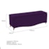 Recamier Divã Yasmim Baú 195 cm Estofado 2 Lugares King Size Para Sala de Estar Quarto Suede Roxo - Amarena