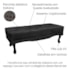 Recamier Egito SPZ 160cm Suede Preto
