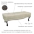 Recamier Egito SPZ 160cm Veludo Bege