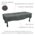 Recamier Egito SPZ 160cm Veludo Cinza