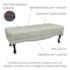 Recamier Egito SPZ 160cm Veludo Prata