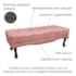 Recamier Egito SPZ 160cm Veludo Rosa