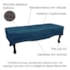 Recamier Egito SPZ 195cm Veludo Azul Marinho