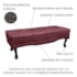 Recamier Egito SPZ 90cm Veludo Vinho