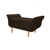 Recamier Estofado Ari 100 cm Solteiro Corano Marrom - Amarena Móveis