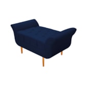 Recamier Estofado Ari 100 cm Solteiro Suede Azul Marinho - Amarena Móveis