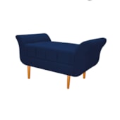 Recamier Estofado Ari 100 cm Solteiro Suede Azul Marinho - Amarena Móveis