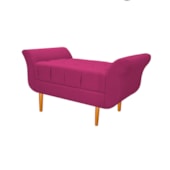 Recamier Estofado Ari 100 cm Solteiro Suede Pink - Amarena Móveis