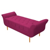 Recamier Estofado Ari 140 cm Casal Suede Pink - Amarena Móveis