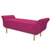 Recamier Estofado Ari 140 cm Casal Suede Pink - Amarena Móveis