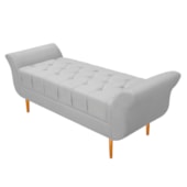 Recamier Estofado Ari 160 cm Queen Size Corano Branco - Amarena Móveis