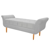 Recamier Estofado Ari 160 cm Queen Size Corano Branco - Amarena Móveis