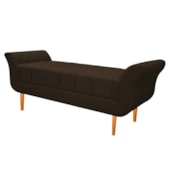 Recamier Estofado Ari 160 cm Queen Size Corano Marrom - Amarena Móveis
