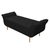 Recamier Estofado Ari 160 cm Queen Size Corano Preto - Amarena Móveis