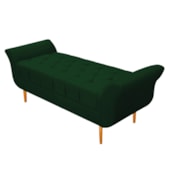 Recamier Estofado Ari 160 cm Queen Size Suede Verde - Amarena Móveis