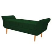 Recamier Estofado Ari 195 cm King Size Suede Verde - Amarena Móveis