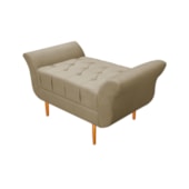 Recamier Estofado Ari 90 cm Solteiro Corano Bege - Amarena Móveis