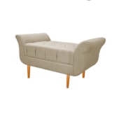 Recamier Estofado Ari 90 cm Solteiro Corano Bege - Amarena Móveis
