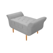 Recamier Estofado Ari 90 cm Solteiro Corano Branco - Amarena Móveis
