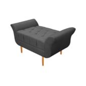 Recamier Estofado Ari 90 cm Solteiro Corano Cinza - Amarena Móveis