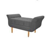 Recamier Estofado Ari 90 cm Solteiro Corano Cinza - Amarena Móveis