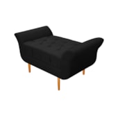 Recamier Estofado Ari 90 cm Solteiro Suede Preto - Amarena Móveis