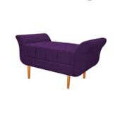 Recamier Estofado Ari 90 cm Solteiro Suede Roxo - Amarena Móveis