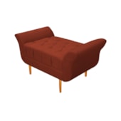 Recamier Estofado Ari 90 cm Solteiro Suede Terracota - Amarena Móveis