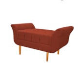 Recamier Estofado Ari 90 cm Solteiro Suede Terracota - Amarena Móveis