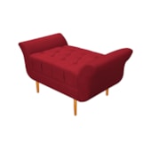 Recamier Estofado Ari 90 cm Solteiro Suede Vermelho - Amarena Móveis