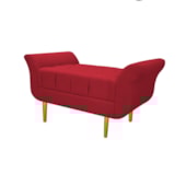 Recamier Estofado Ari 90 cm Solteiro Suede Vermelho - Amarena Móveis