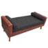 Recamier Félix Casal 140cm Corano Nozes e Linho Chumbo - AM Decor